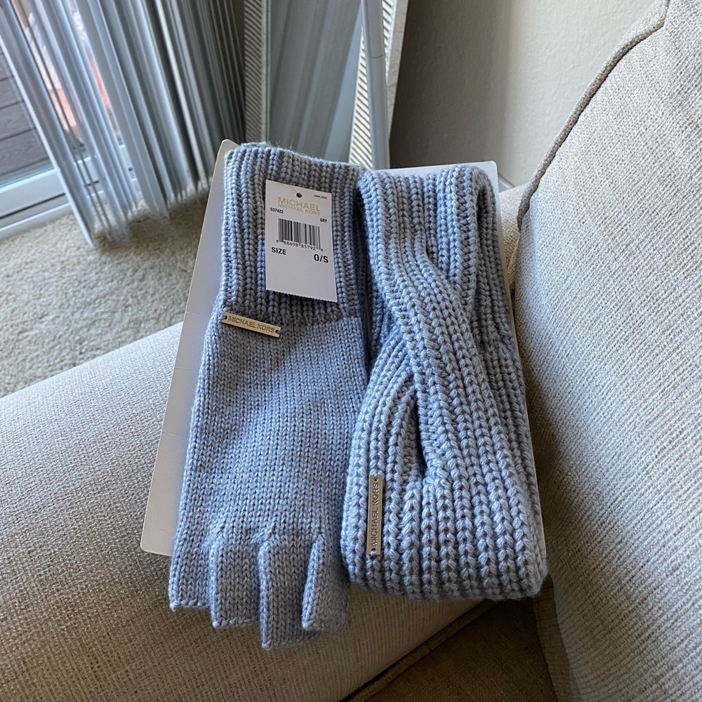 Michael Kors Headband & Fingerless Gloves